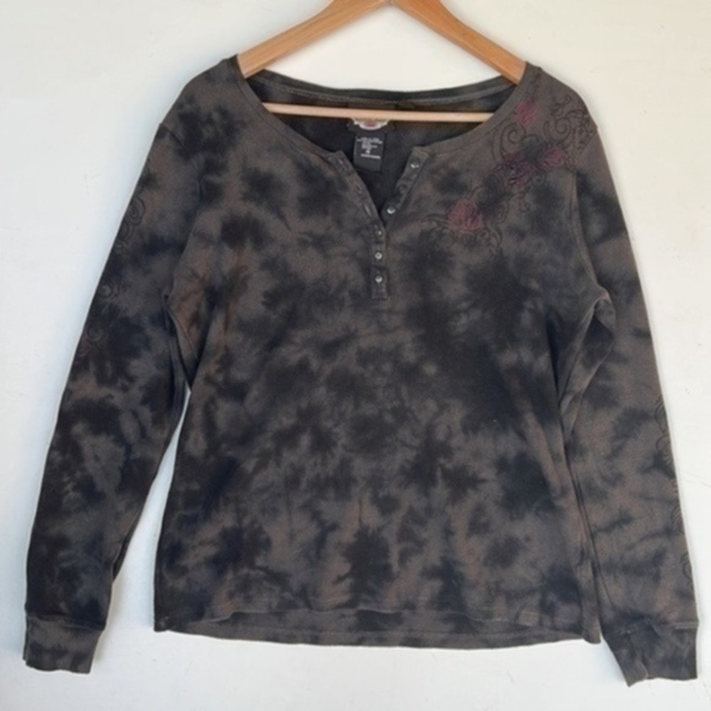 Harley Davidson Tie Dye Top Size Large‎ Long Sleeves Shirts